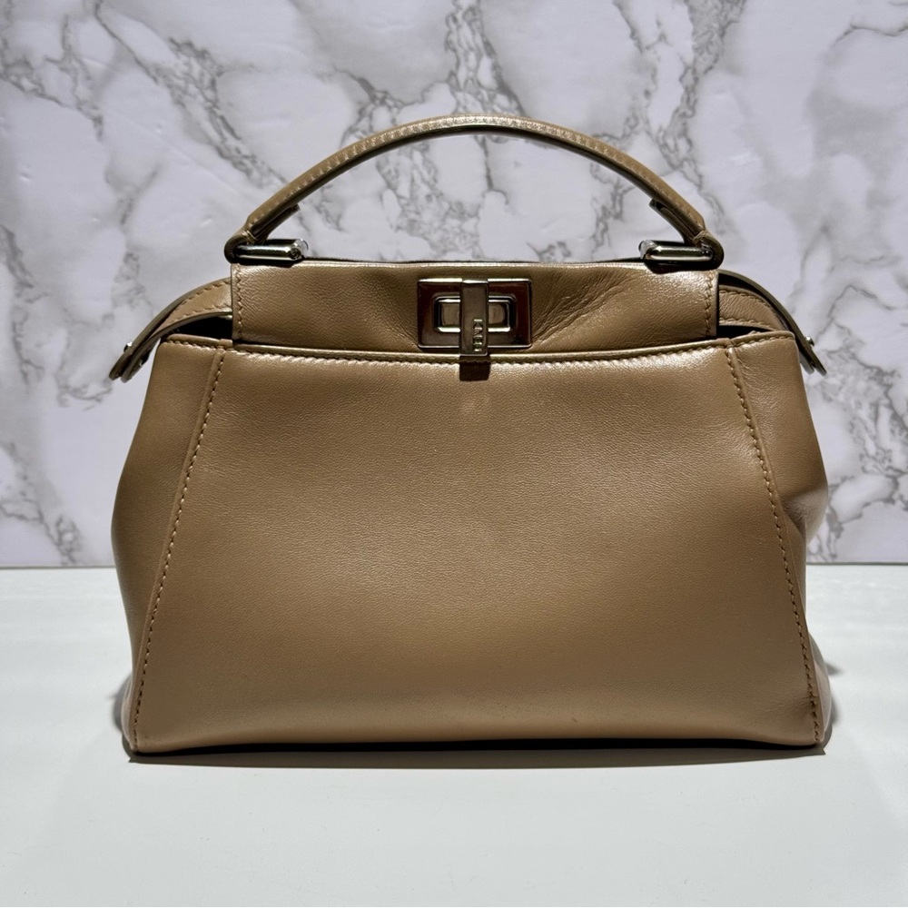 ❌SOLD❌ Fendi Peek a Boo Mini Beige Tan